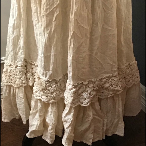 Vintage Natural Cotton Maxi Prairie, Prom, or Wedding Dress SM - Picture 15 of 15